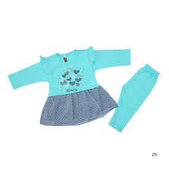 Infant Girls Floral Ruffle Top & Legging Cotton Set