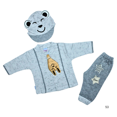 New Born Unisex 3-Piece Cotton Suit