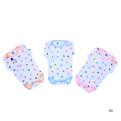 Pack of 3 Baby Bodysuits – Polka Dots Theme (Unisex)