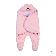 Baby Hooded Character Swaddle – Blue