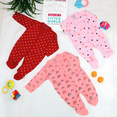 Pack of 3 Unisex Soft Cotton Baby Rompers
