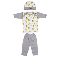 6-Piece Newborn Baby Gift Set – Grey & White Duck Design