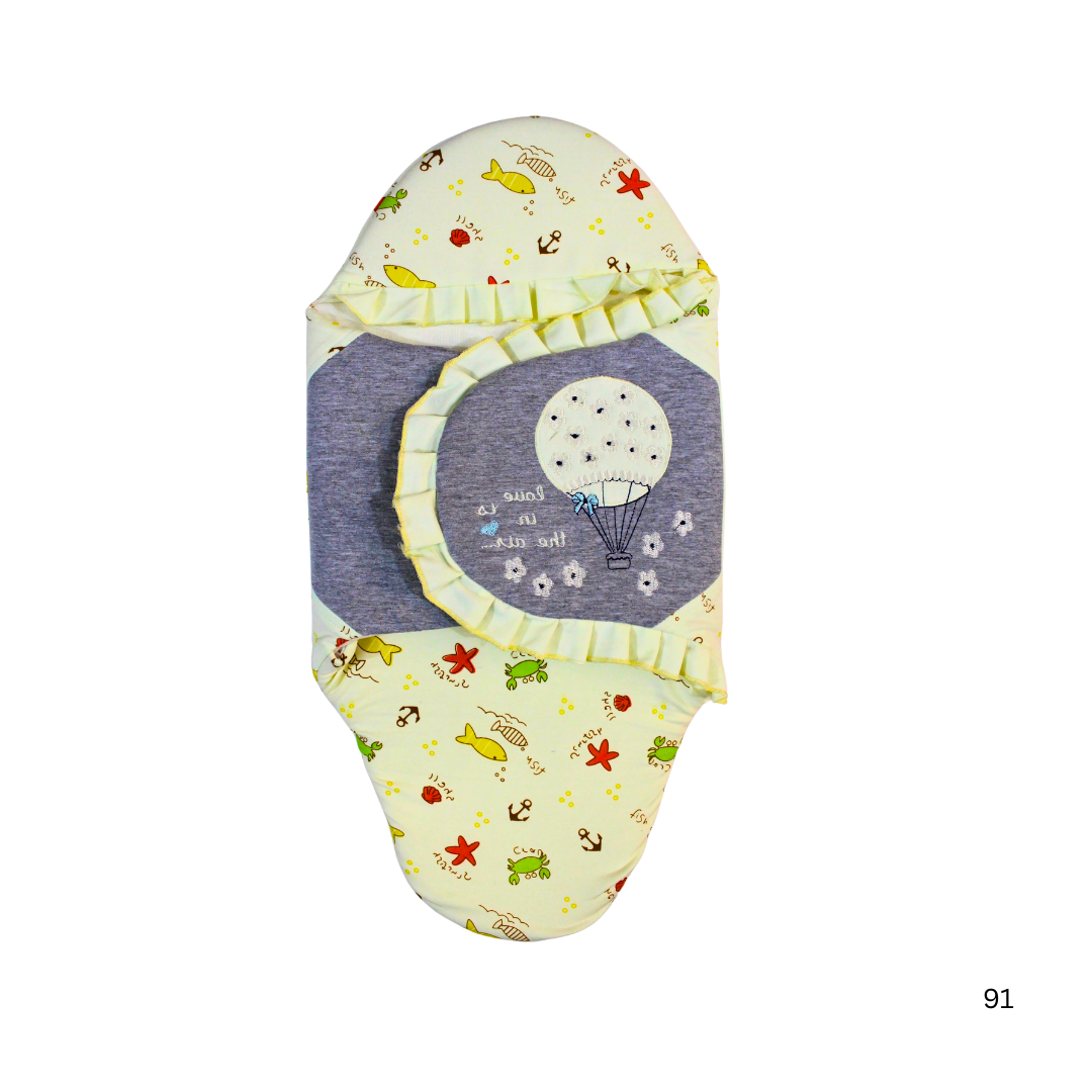 Baby Quilted Swaddle- yellow