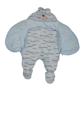 Baby Hooded Character Swaddle – Blue